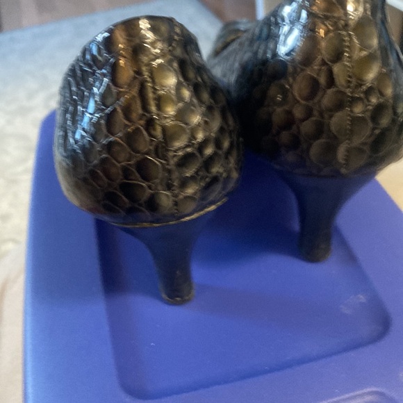 Aerosoles  envy black with grey leather upper heels - Picture 4 of 8